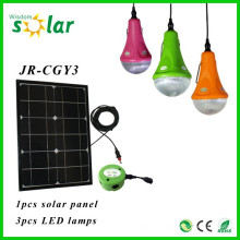 Novos produtos solares CE Solar Iluminação Solar LED bulbo luz interior noite solar iluminação portátil com carregador